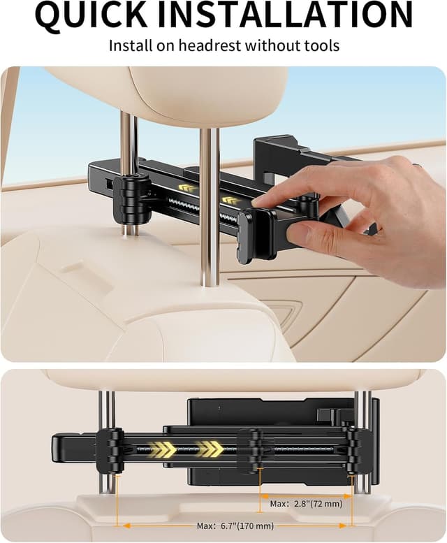 Thumbnail 4 de Car Headrest Tablet Holder ⚙
