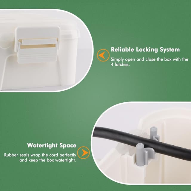 Detalle de RESTMO Large Outdoor Electrical Box with Transparent Lid (IP54) for Photocell Timer & Power Connections