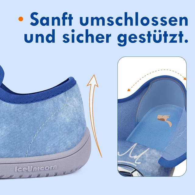 Detalle 2 de IceUnicorn Kinder-Hausschuhe mit Klett