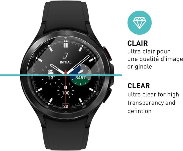 Detalle 2 de smartect Verre Trempé 3 Pièces Galaxy Watch 4 46mm
