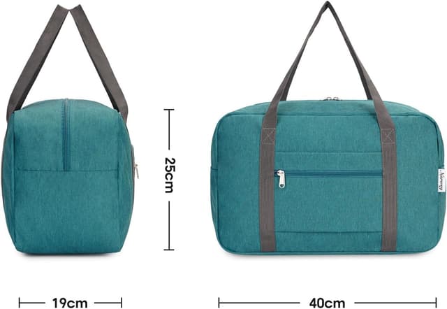 Thumbnail 6 de Teal 20L Foldable Underseat Travel Duffel Bag (40x30x20cm) for Ryanair cabin bags