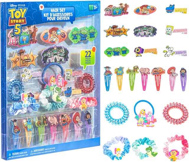 Detalle de Townley Girl Toy Story Hair Accessories Set for Girls – clips, bows, scrunchies and hair ties