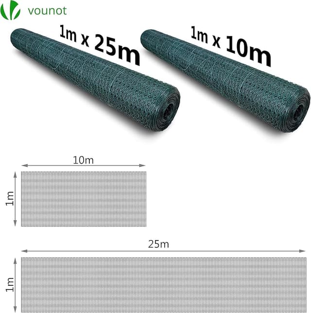 Thumbnail 4 de VOUNOT Red Alambre Hexagonal 13 mm malla jardín