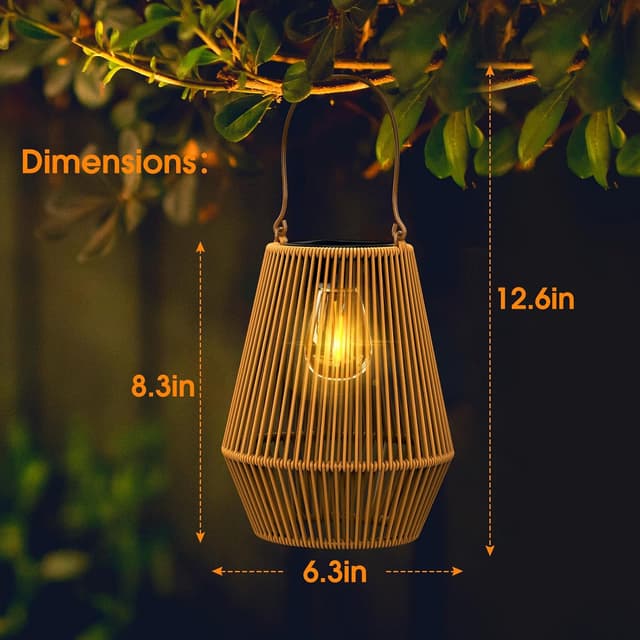 Thumbnail 5 de KagoLing Solar Lights Outdoor Garden Vintage Lanterns