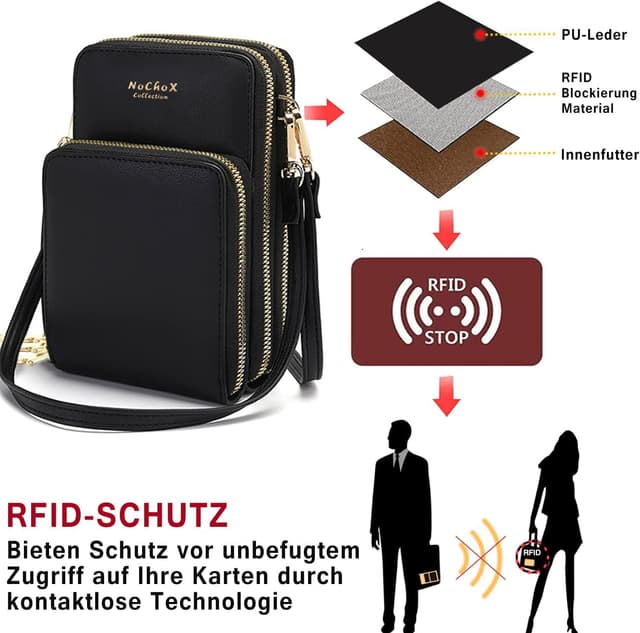 Thumbnail 4 de NoChoX Damen Umhängetasche Handytasche 7 Zoll