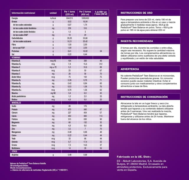 Thumbnail 6 de PediaSure Teen Balance 🥛 - Nutrientes para Adolescentes, Vainilla