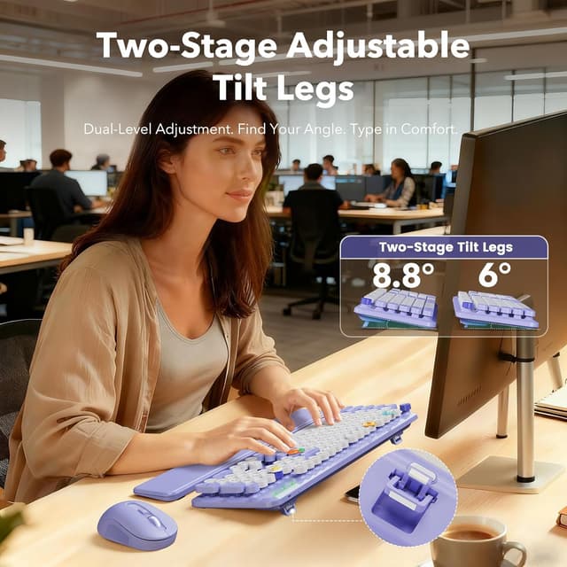 Detalle 2 de SABLUTE Wireless Keyboard 2.4GHz ⌨