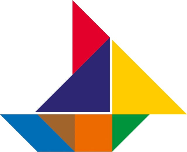 Detalle 2 de Schmidt 51406 Gioco Tangram Kids, puzzle educativo con 7 tavolette di legno