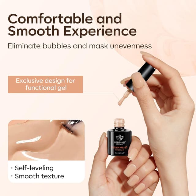 Thumbnail 6 de modelones 8-in-1 Gel Nägel Builder-Gel mit 6 Nude-Farben (UV/LED) für Nagelverstärkung & Verlängerung