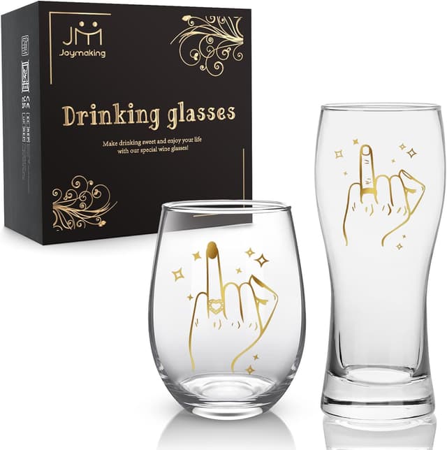 Detalle de Weinglas und Bierglas Set für Paare 520 ml