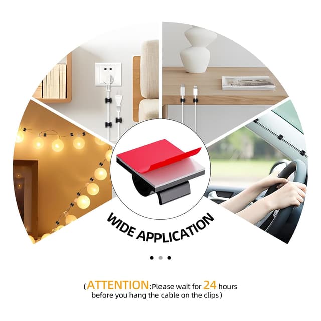 Thumbnail 6 de 60 Stück Kabelhalter Outdoor Schwarz