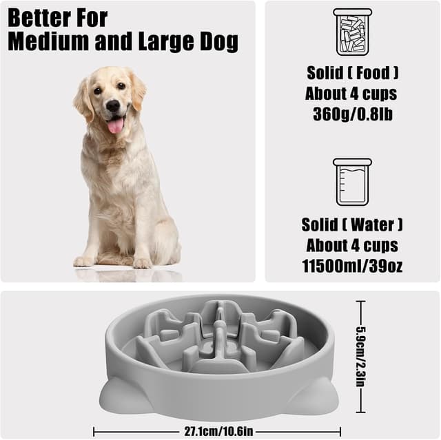 Detalle 2 de Slow Feeder dog bowl 27cm, Large