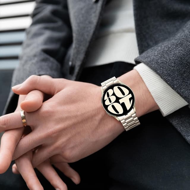 Thumbnail 6 de Anlinser No Gap Bands 20mm Stainless Steel Metal Strap for Samsung Galaxy Watch (44/40/47/43/45/46/42mm)