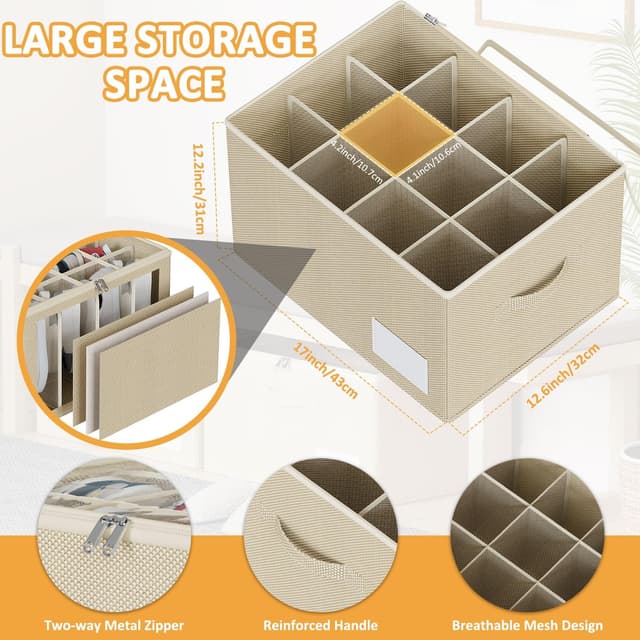 Detalle 2 de WANGIRL Scatole Scarpe 12 posti beige