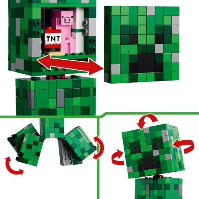 Detalle de LEGO Minecraft Der Creeper 21276 – Creeper-Modell mit Action- und Modellmodus
