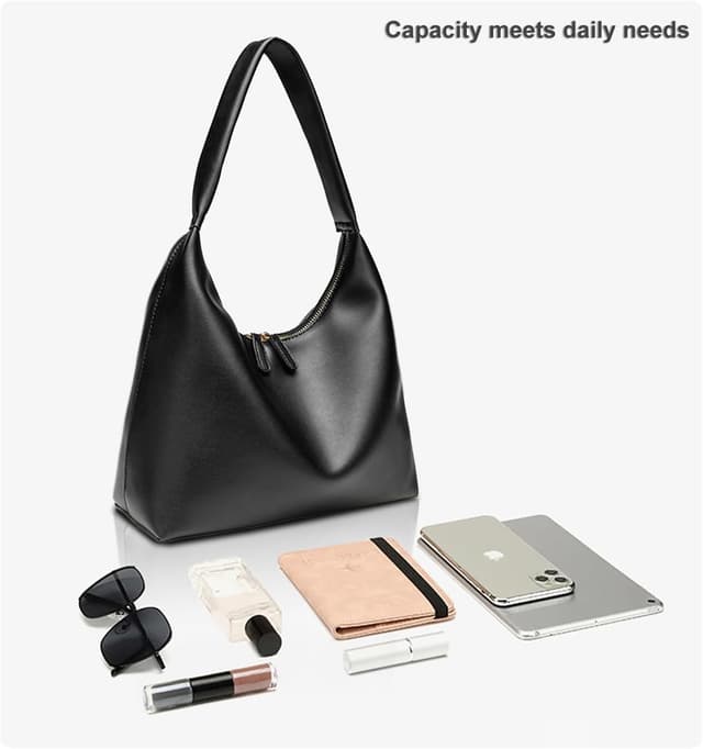 Thumbnail 3 de CUNGGI Hobo Bag aus weichem PU Leder – Vintage Slouchy Tote für Alltag, Büro und Reisen