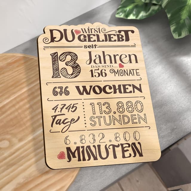 Thumbnail 2 de Generisch Geschenkidee 13 Jährige Karte Geburtstagskarte