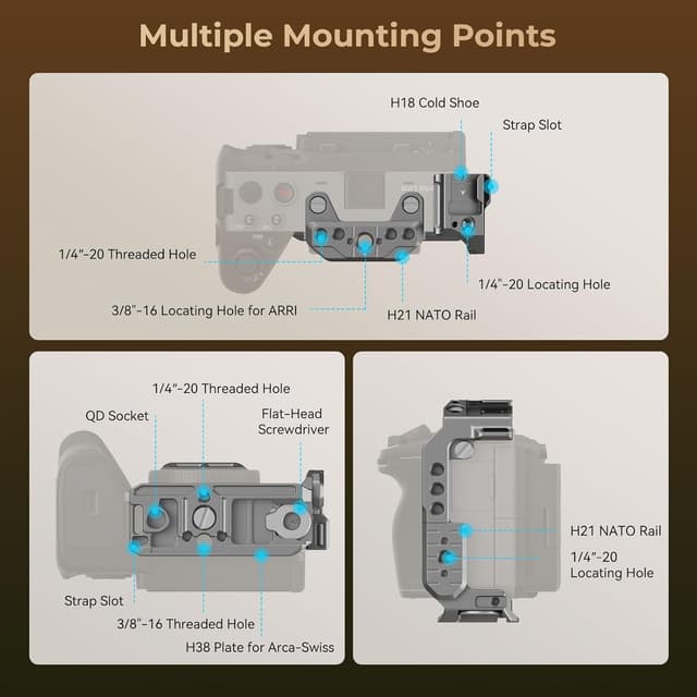 Thumbnail 5 de SMALLRG HawkLock 4772 Halbkäfig für FX3