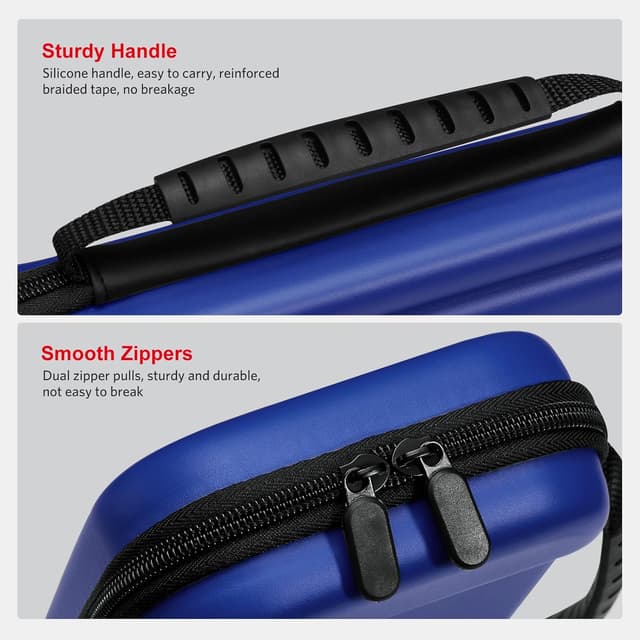 Detalle de CoBak Large Capacity Carrying Case for Nintendo Switch 2 (2025) — 3-in-1 Accessories Bundle (Blue)