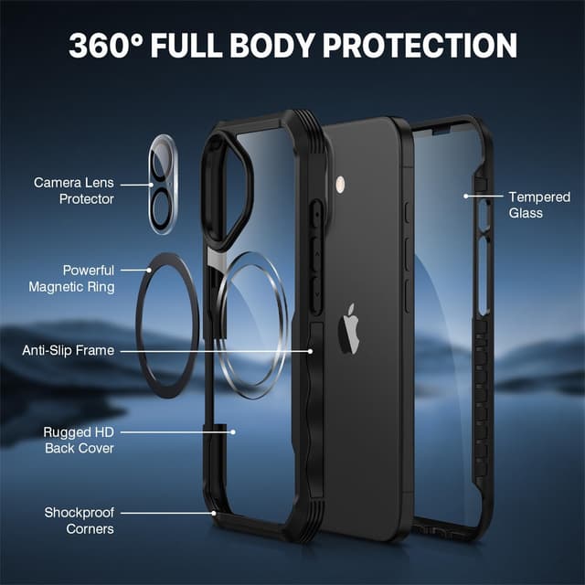 Detalle de iPhone 16 case with MagSafe, 6.1 inch