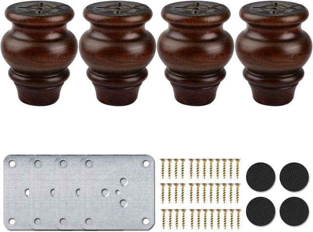 Detalle de La Vane 4 inch Wooden Furniture Legs 4PCS