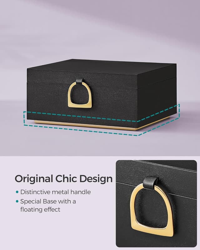Detalle de SONGMICS JBC165B01 20.5 x 24 x 11 cm jewellery box
