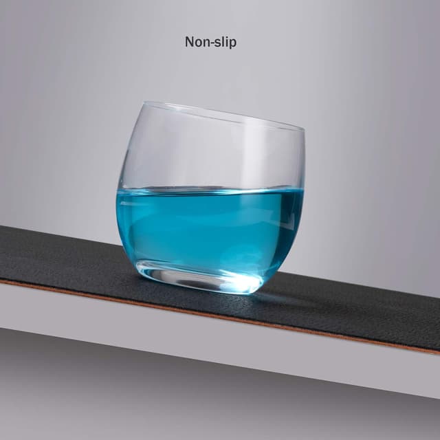 Detalle de Myir JUN Tischsets aus Kunstleder im Doppel-Design (Grau/Schwarz) & passende Untersetzer – Set mit 6