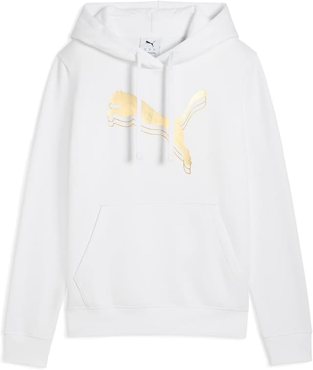 Detalle de PUMA ESS Metallic Hoodie FL Sudadera con capucha unisex