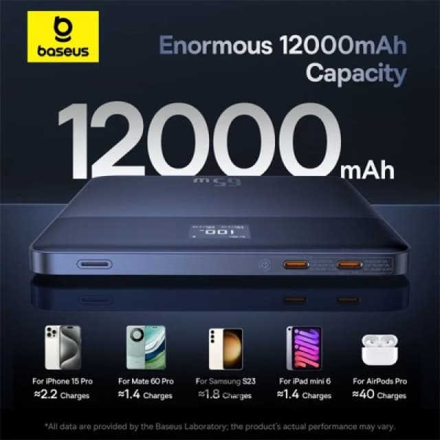 Thumbnail 2 de Baseus Blade2 PowerBank 65W MagSafe Inalámbrico 12000mAh 🖤