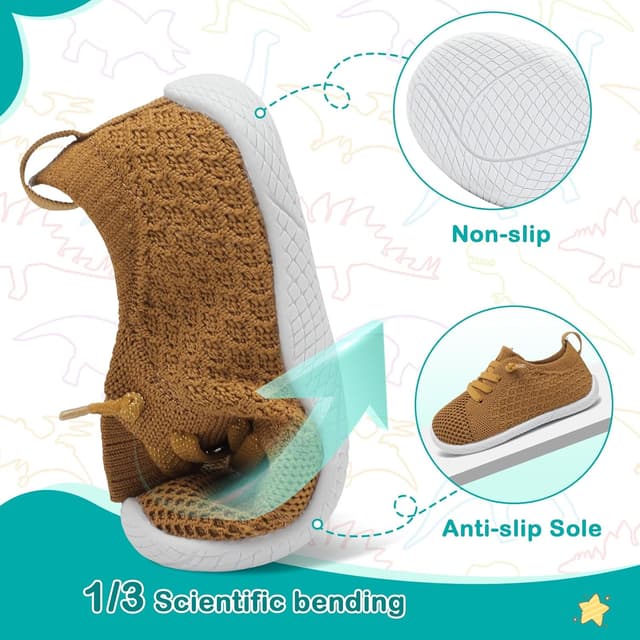 Detalle de JOINFREE Toddler Barefoot Trainers (Wide Fit) – breathable slip-on shoes for walking & play