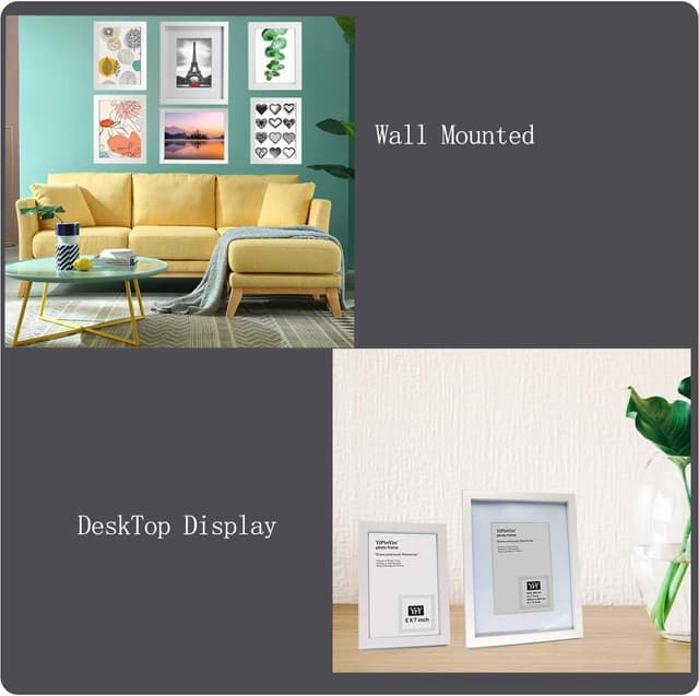 Thumbnail 4 de White A4 Gallery Wooden Boxed Picture Frame set of 3