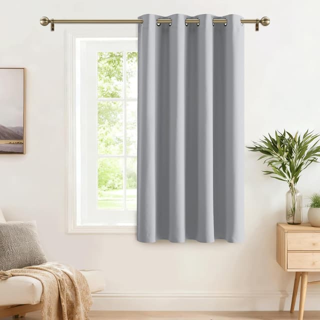 Detalle de PONY DANCE Thermovorhang für Kinderzimmer (1 Stück) mit Ösen, Silbergrau, 180 x 140 cm