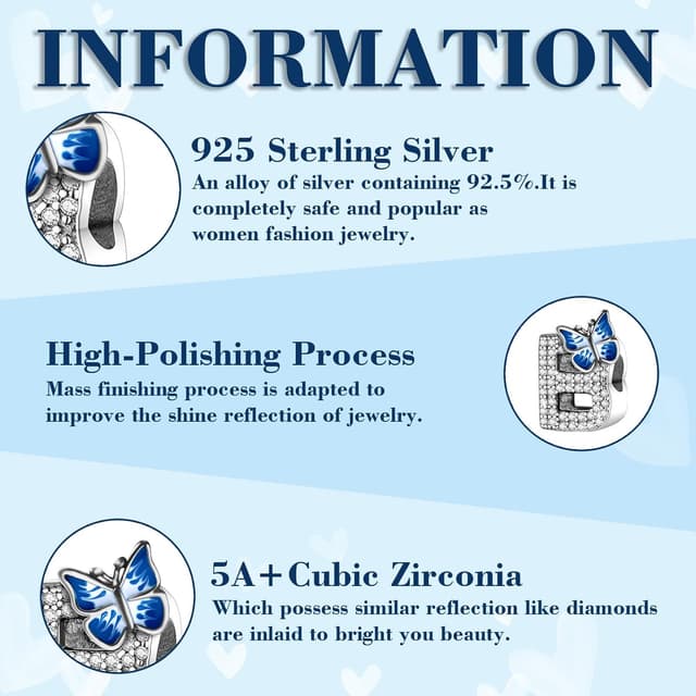 Detalle de FLUFLO Charm-Anhänger „Buchstabe A–Z“ aus 925 Sterling Silber mit Zirkonia (X223) für Armband & Kette