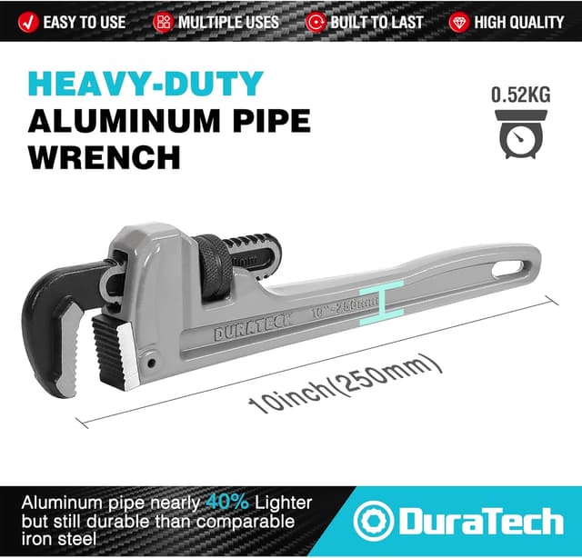 Detalle 2 de DURATECH clé serre-tubes aluminium 250 mm