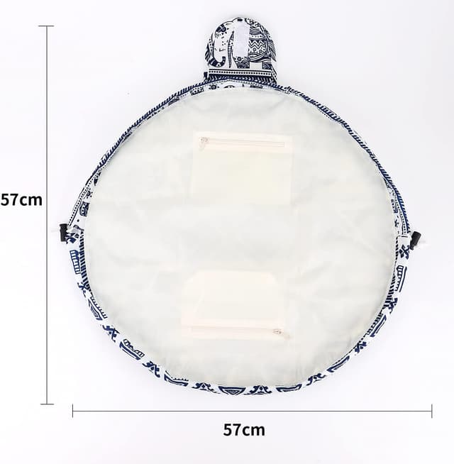 Detalle 2 de Lazy drawstring makeup bags (Elephant) – large capacity waterproof Oxford canvas organiser