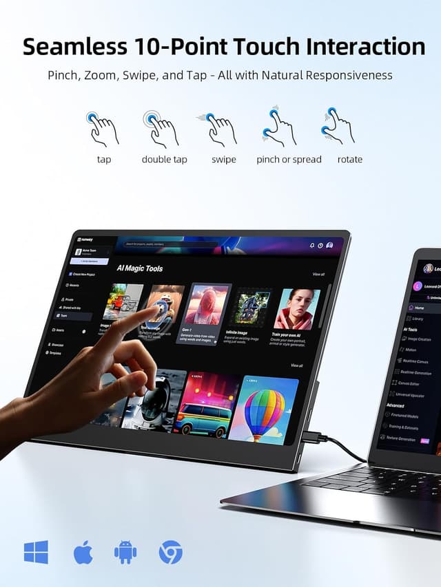 Detalle de UPERFECT 14" 3K OLED Portable Monitor 120Hz