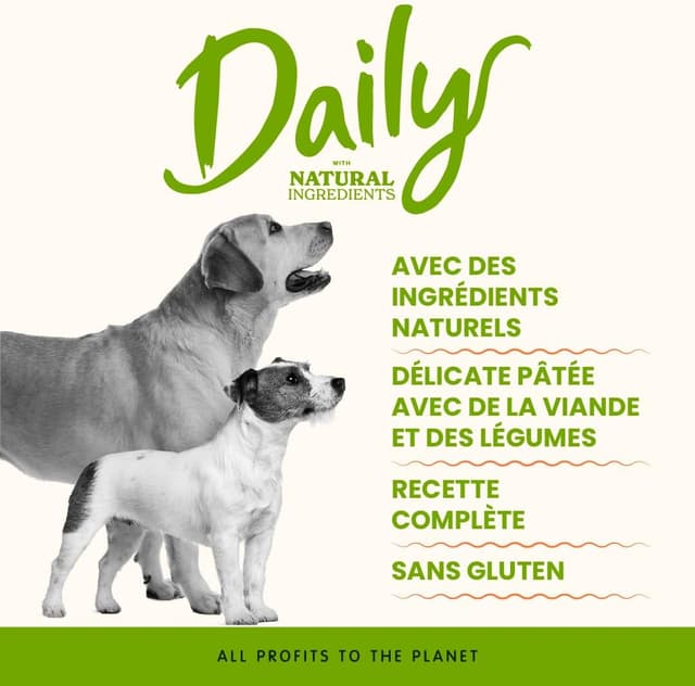 Detalle de Almo Nature Daily pâtée pour chiens au veau et carottes — 32 x 100 g