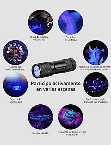 Thumbnail 4 de Lighting EVER Lepro Linterna UV 395nm