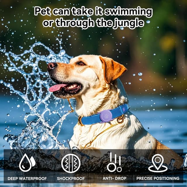 Detalle de Citymore support de collier AirTag pour chien et chat (lot de 2) en silicone étanche