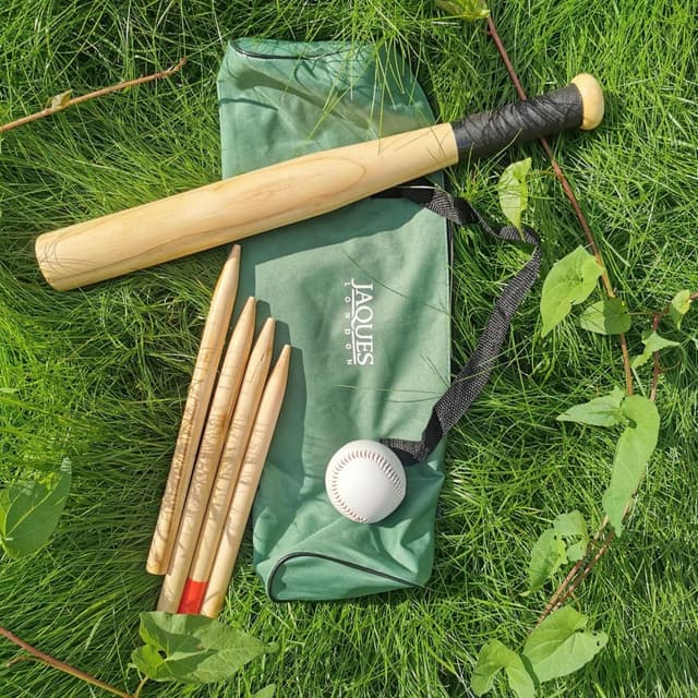 Detalle de Jaques of London Premium Rounders Set (6-piece) with Safe-Play Bat, Ball & Carry Bag