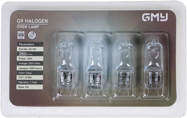Thumbnail 6 de GMY Halogen G9 Oven Bulbs 40W 230V (G9) 300°C heat tolerant – 4 Pack