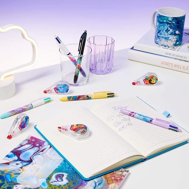 Detalle 2 de Penne BIC 4Colori Tie Dye 5 unità