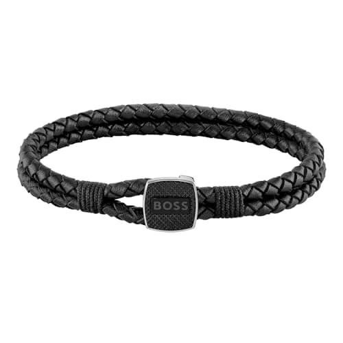Detalle de BOSS Jewelry Pulsera SEAL para hombre, Black 💍