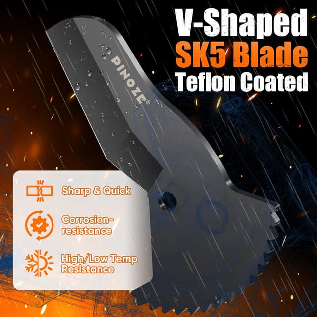 Detalle de Pinoze tagliatubi in PVC con lama SK5 e taglio regolabile fino a 63 mm (3 velocità)