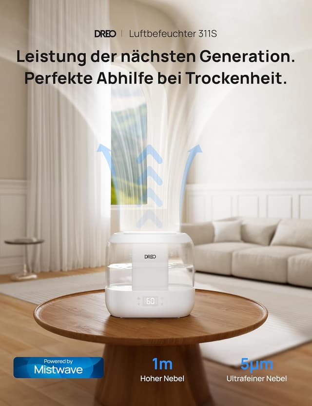 Detalle 2 de Dreo Schlafzimmer Luftbefeuchter 4 l