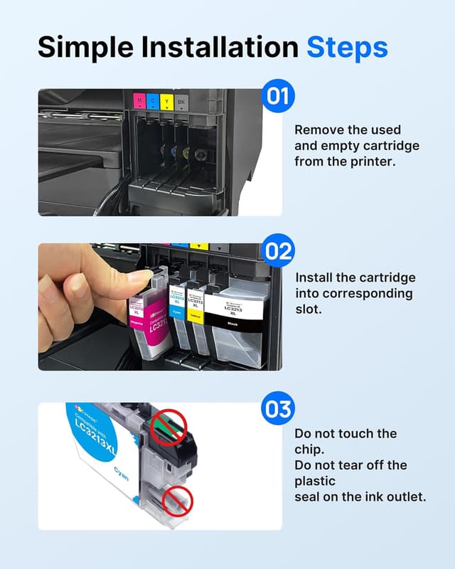 Thumbnail 6 de GPC Image LC3213 ink cartridges (compatible set for Brother) – BK/C/M/Y, 4 pack