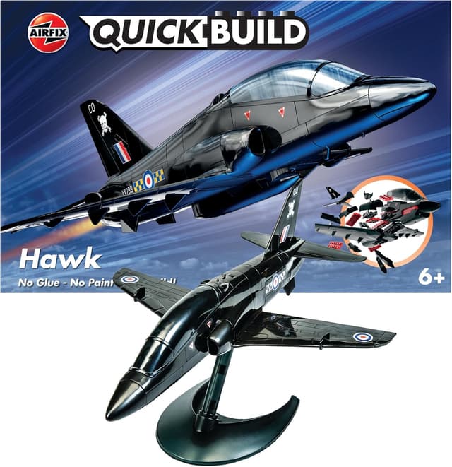 Detalle 2 de Airfix QuickBuild J6005 F22 Raptor model aircraft kit (no-glue, no-paint) for kids 6+