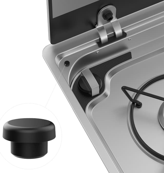 Detalle de Siegvoll Gummistopfen-Set für Dometic-Schrauben (8-teilig) – Schutzgummistopfen für Wohnmobil-Kochfelder