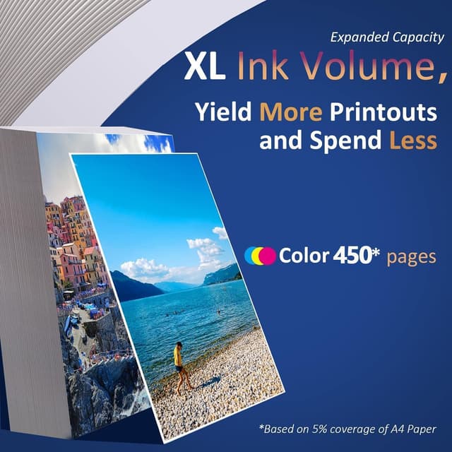 Detalle de Cartucce a colori 301XL compatibili per stampanti HP (DeskJet, Envy, OfficeJet)