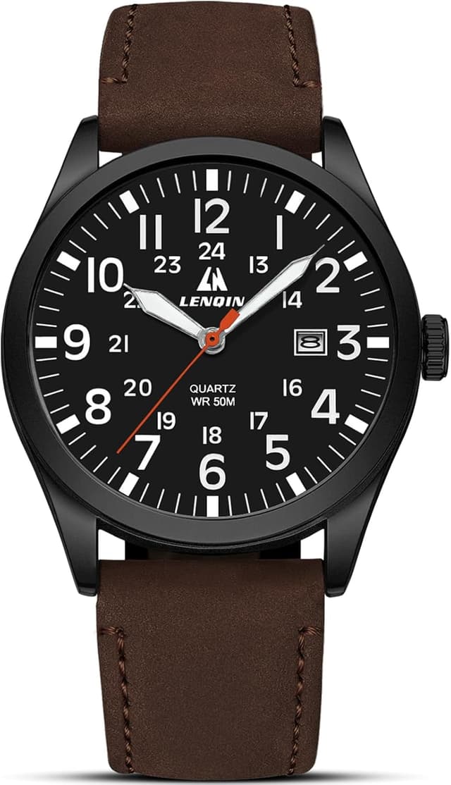 Detalle de LN LENQIN Herren Militäruhr 42 mm